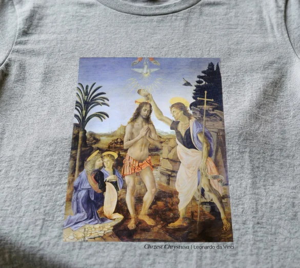 Bluzka damska Chrzest Chrystusa Leonardo da Vinci