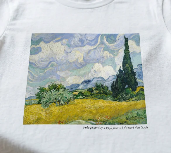 Bluzka damska Pole pszenicy z cyprysami Vincent Van Gogh