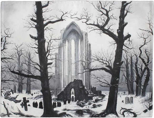 Podkładka na stół Cmentarz w śniegu Caspar David Friedrich