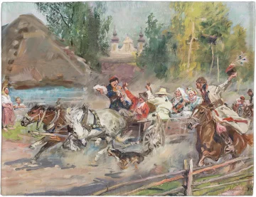 Podkładka na stół Wesele krakowskie na drodze Wojciech Kossak