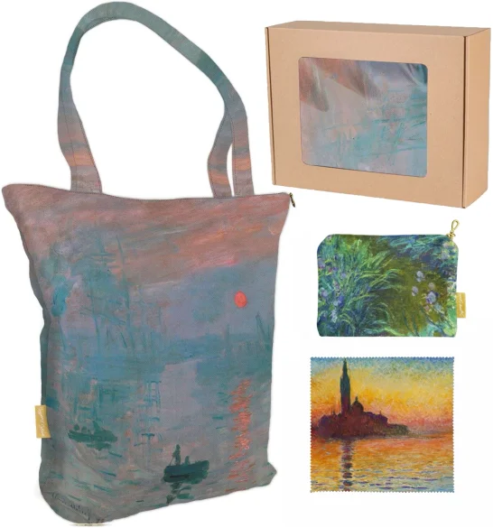 Zestaw prezentowy Claude Monet Torba + Kosmetyczka + Ściereczka