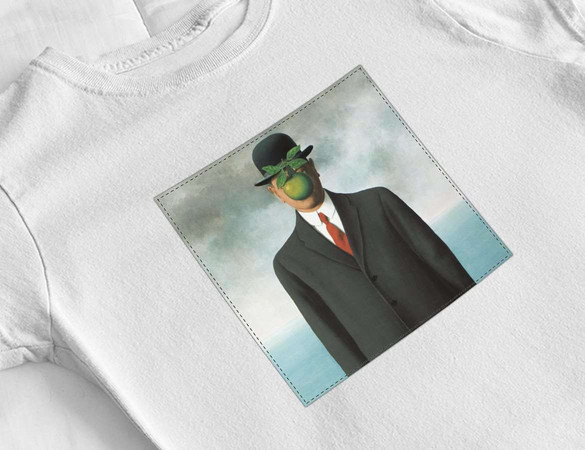 Bluzka damska z naszywką Syn człowieczy René Magritte