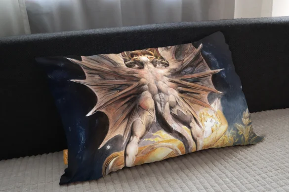 Poduszka Wielki czerwony smok i niewiasta obleczona w słońce William Blake