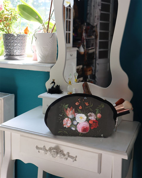 Kosmetyczka Wiosenne kwiaty w szklanym wazonie Jan van Kessel (starszy) 