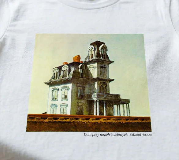 Koszulka z nadrukiem Dom przy torach kolejowych Edward Hopper