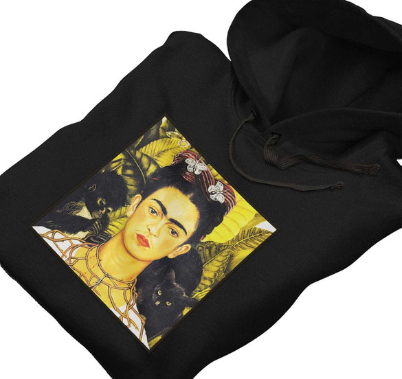 Bluza z naszywką Autoportret z cierniowym naszyjnikiem i kolibrem Frida Kahlo