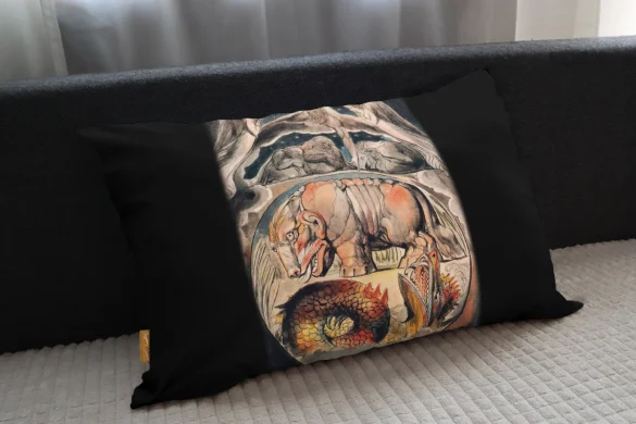Poduszka Behemoth i lewiatan William Blake
