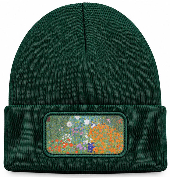 Czapka zimowa Flower garden Gustav Klimt – zielona