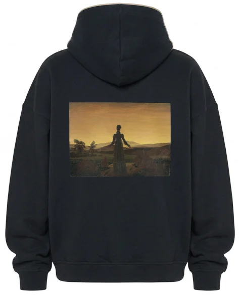Bluza oversize Kobieta na tle zachodzącego słońca Caspar David Friedrich