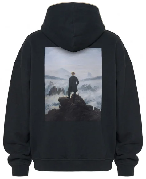 Bluza oversize Wędrowiec nad morzem mgły Caspar David Friedrich