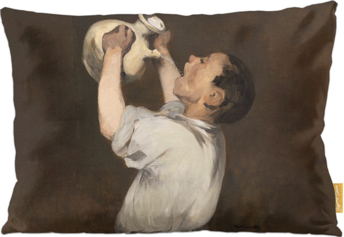 Poduszka dekoracyjna na prezent z obrazem Chłopiec z dzbanem (La Régalade) Édouard Manet Szyjemy Sztukę