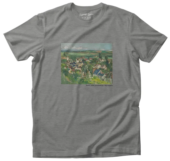 Koszulka z nadrukiem Auvers, widok panoramiczny Paul Cezanne