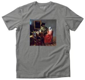 Koszulka z naszywką Kieliszek Wina Jan Vermeer