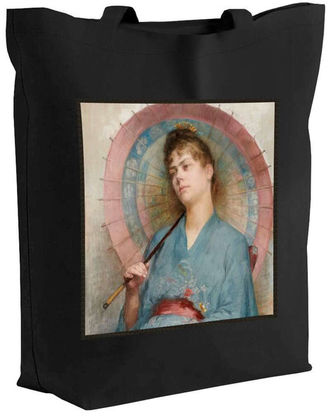 Torba z naszywką Kobieta z japońskim parasolem Anna Bilińska-Bohdanowiczowa