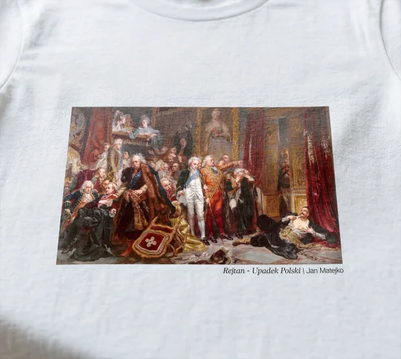 Koszulka z nadrukiem Rejtan - Upadek Polski Jan Matejko
