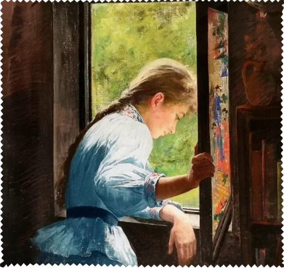 Ściereczka do okularów W oknie Anna Bilińska-Bohdanowiczowa