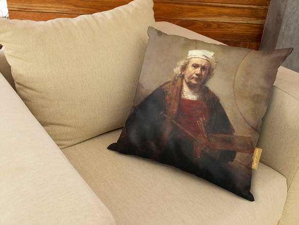 Poduszka Autoportret z dwoma kołami Rembrandt