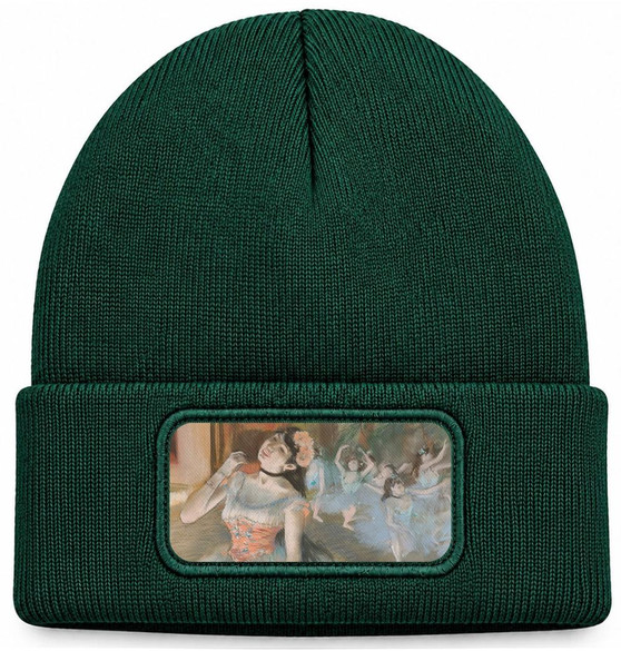 Czapka zimowa Gwiazda Edgar Degas – zielona