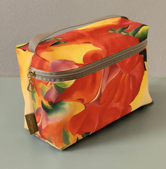Kosmetyczka kuferek czerwona kanna Georgia O’Keeffe