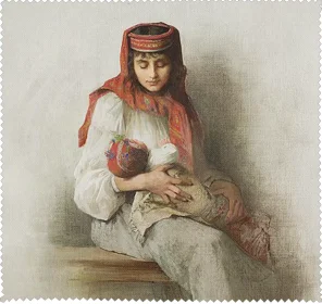 Ściereczka do okularów Wieśniaczka z dzieckiem Anna Bilińska-Bohdanowiczowa