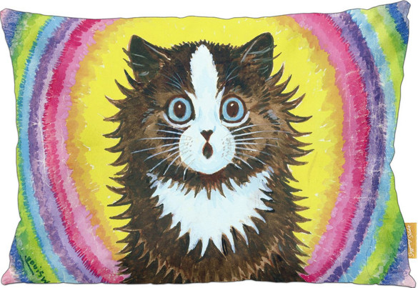 Poduszka Kot w tęczy Louis Wain