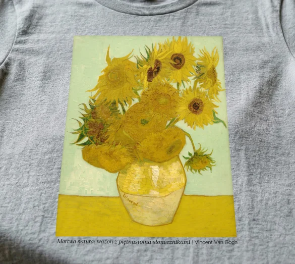 Bluzka damska Martwa natura: wazon z piętnastoma słonecznikami Vincent Van Gogh