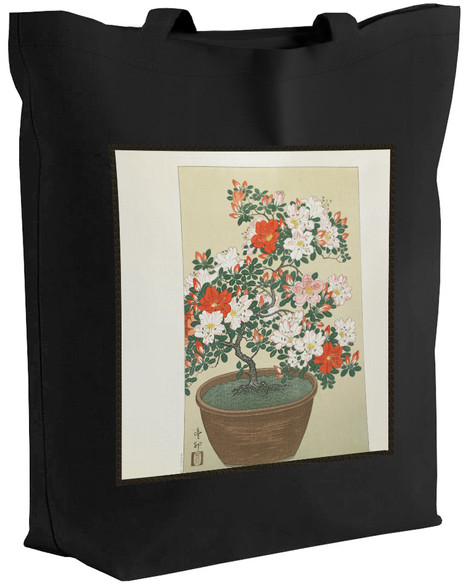 Torba z naszywką Azalia w doniczce Ohara Koson