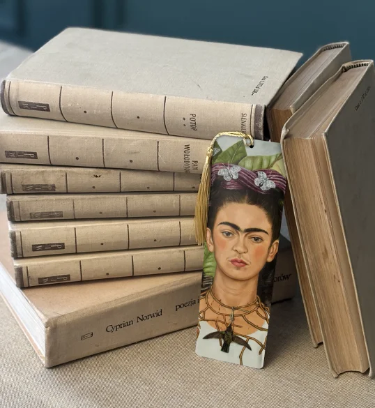 Zakładka do książki Autoportret z cierniowym naszyjnikiem i kolibrem Frida Kahlo