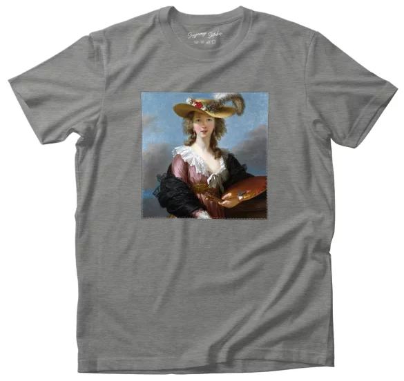 Koszulka z naszywką Autoportret w słomkowym kapeluszu Élisabeth Vigée-Lebrun