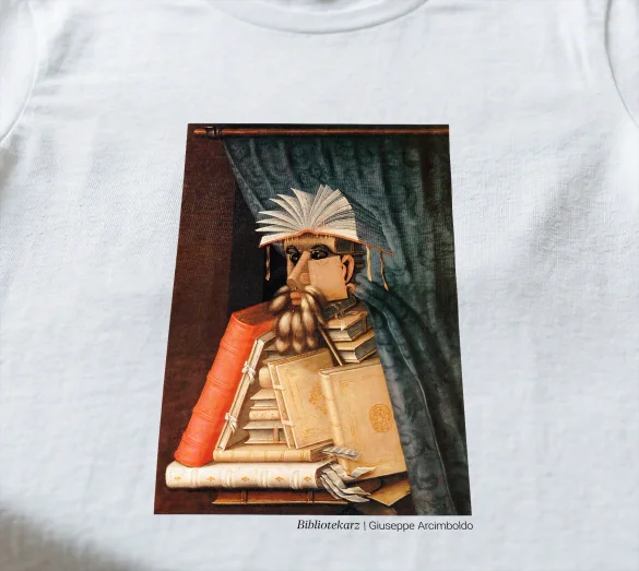Koszulka z nadrukiem Bibliotekarz Giuseppe Arcimboldo