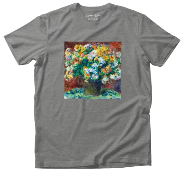 Koszulka z naszywką Chryzantemy Pierre-Auguste Renoir