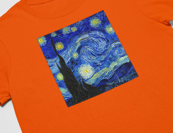 Koszulka z naszywką Gwiaździsta Noc Vincent Van Gogh
