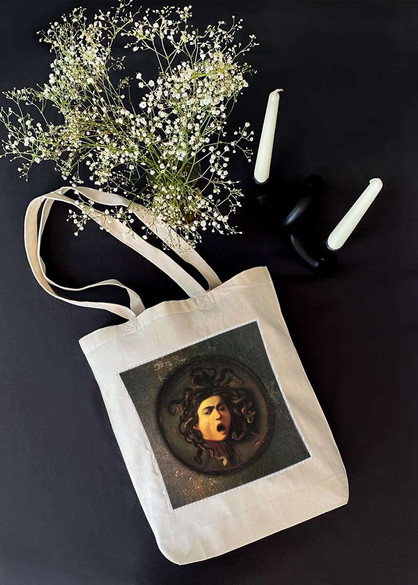 Torba z naszywką Głowa meduzy Caravaggio