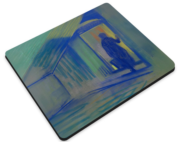 Podkładka Alte Frau beim Betreten von Schloss Pretzfeld (Stara kobieta wchodząca do zamku Pretzfeld) Curt Herrmann 36x29cm