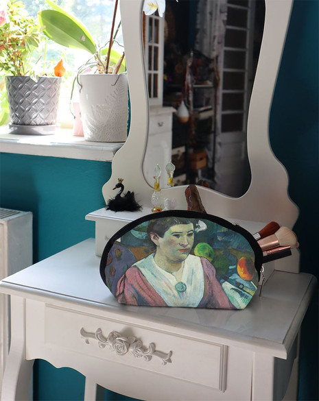 Kosmetyczka Kobieta na tle martwej natury, Cezanne Paul Gauguin