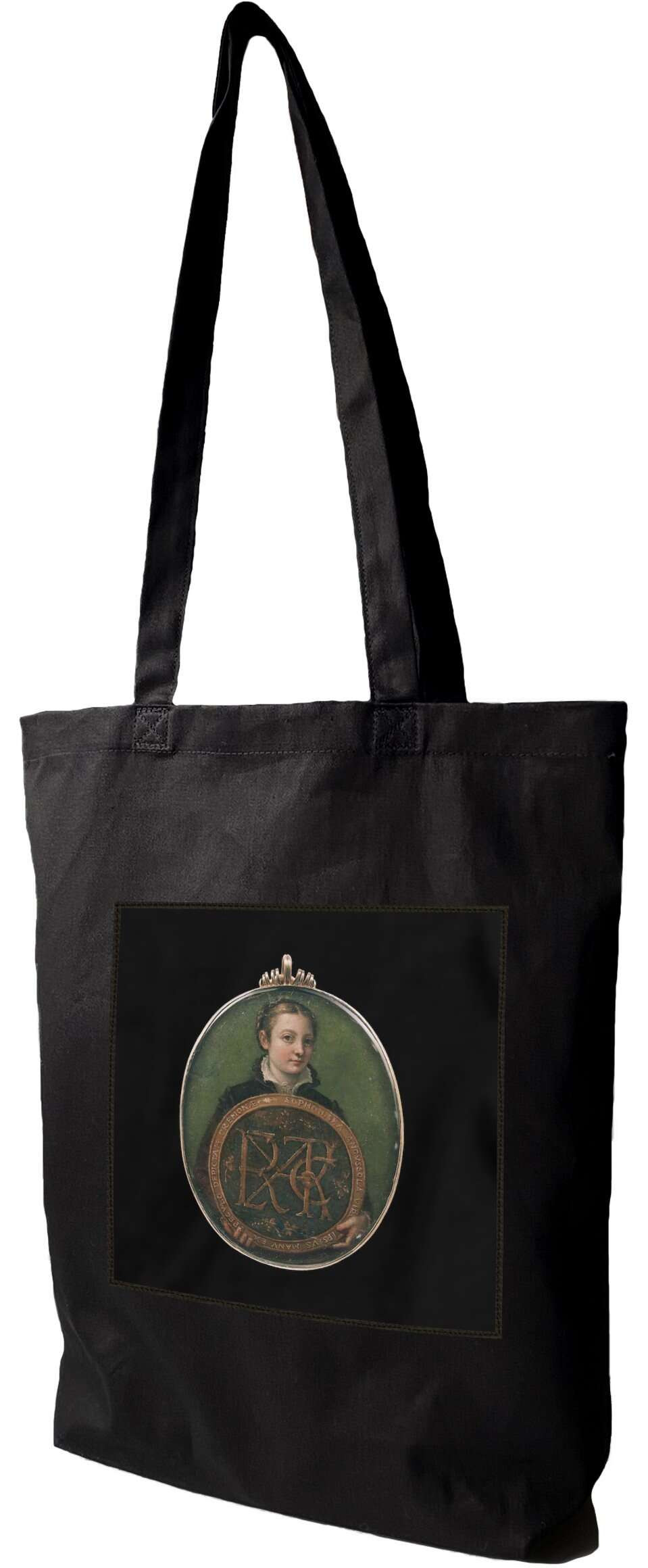 Torba z naszywką Autoportret, 1556 Sofonisba Anguissola, Czarna