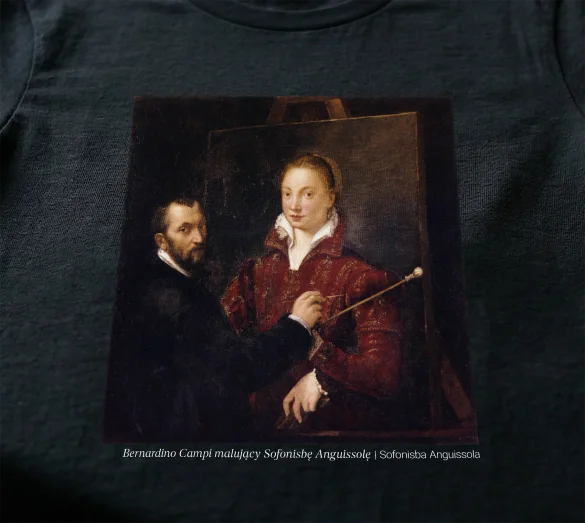 Koszulka z nadrukiem Bernardino Campi malujący Sofonisbę Anguissolę Sofonisba Anguissola