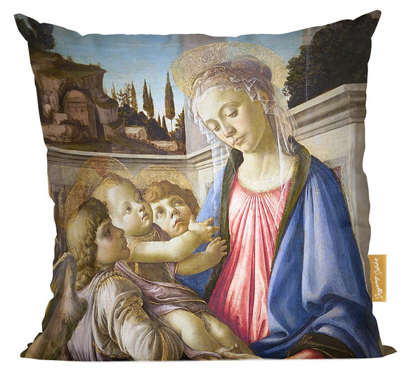 Poduszka Madonna, dziecko i 2 anioły Sandro Botticelli