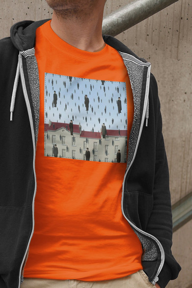 Koszulka z naszywką Spadanie René Magritte