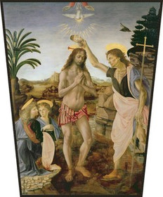 Ekran Chrzest Chrystusa Leonardo da Vinci