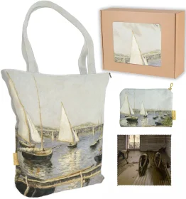 Zestaw prezentowy Gustave Caillebotte Torba + Kosmetyczka + Ściereczka