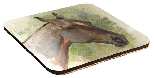 Podkładka pod kubek Głowa gniadego konia Wojciech Kossak