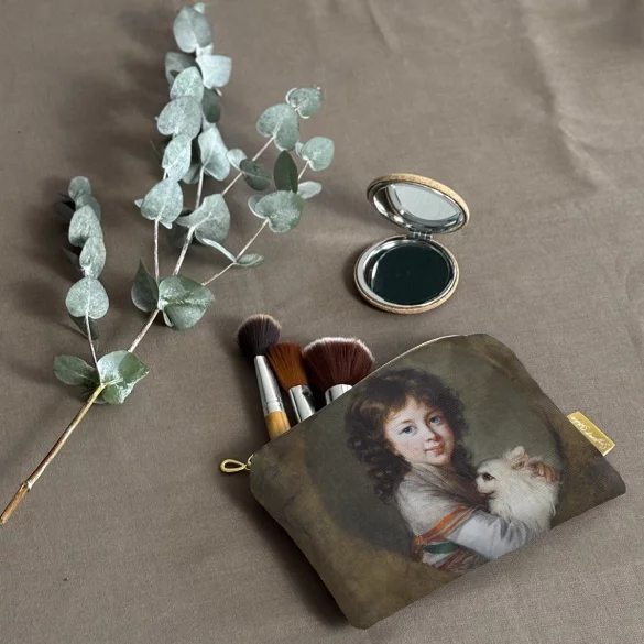 Kosmetyczka mini Portret Elżbiety Mniszchówny z pieskiem Élisabeth Vigée-Lebrun