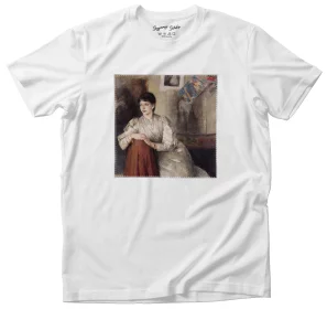 Koszulka z naszywką Portret kobiety w białej sukni Olga Boznańska