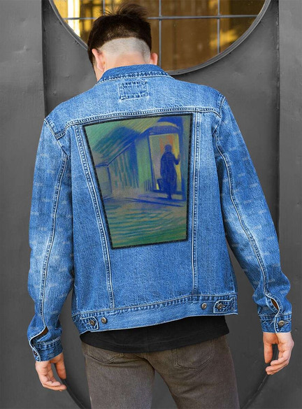 Ekran Alte Frau beim Betreten von Schloss Pretzfeld (Stara kobieta wchodząca do zamku Pretzfeld) Curt Herrmann