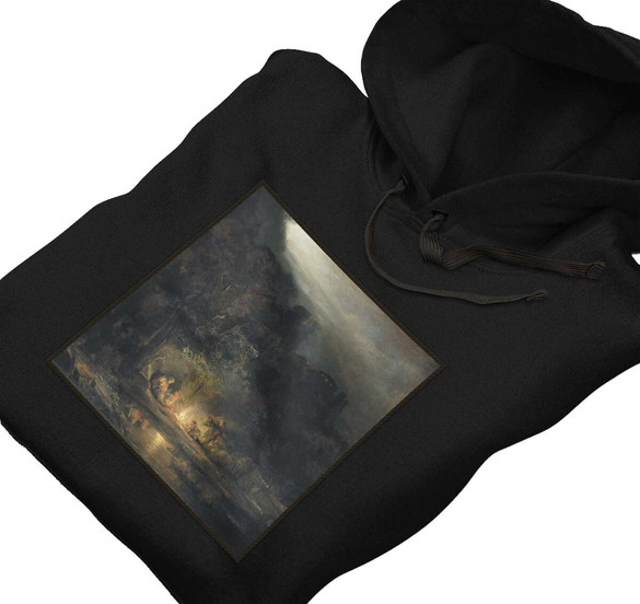 Bluza z naszywką Krajobraz z odpoczynkiem podczas Ucieczki do Egiptu Rembrandt