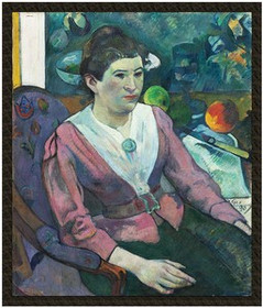 Naszywka Kobieta na tle martwej natury, Cezanne Paul Gauguin