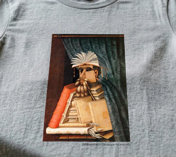 Koszulka z nadrukiem Bibliotekarz Giuseppe Arcimboldo