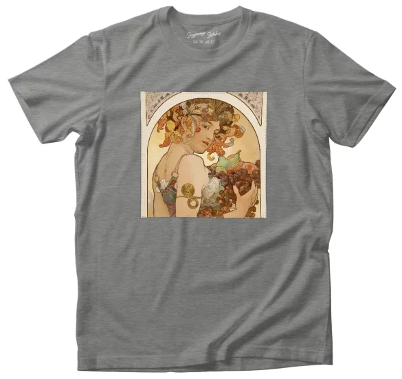 Koszulka z naszywką Fruit (Owoc) Alfons Mucha