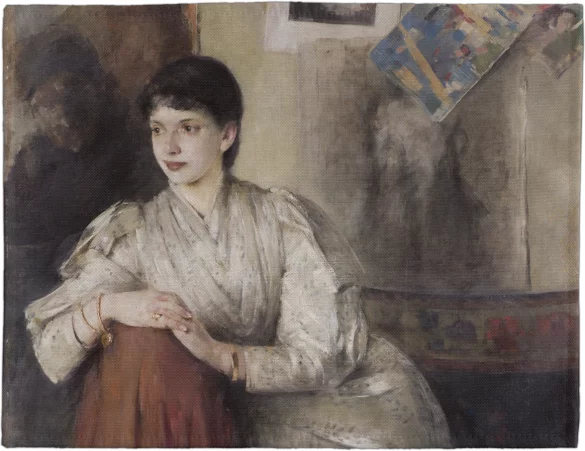 Podkładka na stół Portret kobiety w białej sukni Olga Boznańska